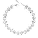 Lắc tay bạc S925 vòng đá tròn lấp lánh – 1022