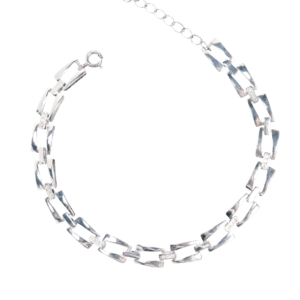 Lắc tay bạc S925 dây xích chữ nhật nối dài - 237