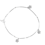 Lắc chân Bạc KFJ hoa đá – 254