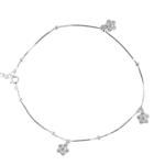 Lắc chân Bạc KFJ hoa đá – 254