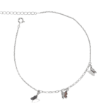 Lắc chân Bạc xi KFJ họa tiết cánh bướm – 3837