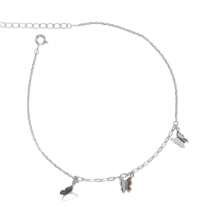 Lắc chân Bạc xi KFJ họa tiết cánh bướm - 3837