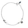 Lắc tay bạc xi chữ "Lucky" họa tiết sao may mắn - 3846
